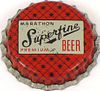 1957 Superfine Beer  Bottle Cap Marathon, Wisconsin