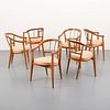 Edward Wormley Armed Dining Chairs, Set of 6