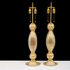 Pair of Large Murano Lamps, Manner of Barovier & Toso