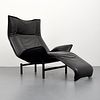 Leather Adjustable Chaise Lounge, Manner of Saporiti