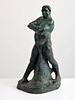 Auguste Rodin (after) Bronze Nude "Balzac" Sculpture