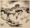 Gene Kloss, Southwestern Landscape, 1946