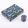Chinese Cloisonne Jewelry Box and Snuff Box