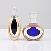 2 Art Glass Perfume Bottles