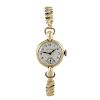 LONGINES - a lady's bracelet watch. Gold plated case. Numbered 888257. Signed manual wind calibre 8L