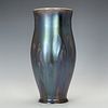 Tall Flower Vase with Iridescent Glaze