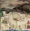 OTTO FRIEDRICH WEBER (Germany, 1890-1957). "Village". circa 1915 Oil on canvas.