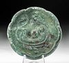 Chinese Tang Dynasty Bronze Mirror w/ Dragon