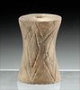 Rare Native American Fort Ancient Incised Stone Spool