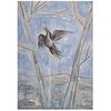 JUAN SORIANO, El pájaro y las nubes, Firmada y fechada 79, Mixta sobre tela, 115 x 80 cm, Con certificado | JUAN SORIANO, El pájaro y las nubes, Signe