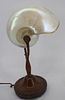 Tiffany Studios Bronze Nautilus Table Lamp