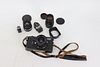 Vintage Black Leica M4 Camera With Lenses & Misc