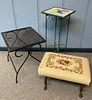 Three Metal and Wire Stands/Stools