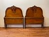 Pair Art Deco French Satinwood Beds