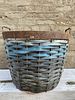 French Mid Century Metal & Woven Plastic Basket
