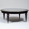 Modern Brass-Mounted Ebonized and Verre Ã‰glomisÃ¨ Silver and Gilt Low Table