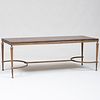 Modern Brass-Mounted Rosewood Low Table
