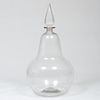 Large Blown Glass Pear Shaped Apothecary Jar