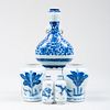 Group of Four Chinese Blue and White Porcelain Vessels