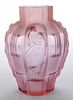 Lalique-Style Glass Vase