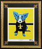 George Rodrigue (1944-2013, Louisiana), "We Are Marching Again," 2006, print, unsigned, presented in a fleur-de-lis motif matte and gilt frame, H.- 25