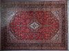 Kashan Carpet, 9' 9 x 13' 8. Provenance: Palmira, the Estate of Sarkis Kaltakdjian (Sarkis Oriental Rugs), Prairieville, Louisiana.