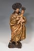 Andalusian school; mid-eighteenth century. 
"Saint Joseph with Child". 
Carved and polychrome wood.