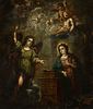 Flemish school of the 17th century. 
"The Education of the Virgin". 
Oil on copper.