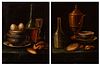 French school, ca. 1800. Following models of JEAN SIMEON CHARDIN (Paris, 1699-1779). 
"Still lifes." 
Pair of oils on canvas.