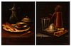 French school, ca. 1800. Following models of JEAN SIMEON CHARDIN (Paris, 1699-1779). 
"Still lifes." 
Pair of oils on canvas.