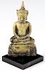 Antique Thai or Khmer Gilt Bronze Buddha