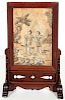 Early 19th C Chinese Painted Stone Tablet