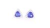 Trillion 2.91 ct Tanzanite Diamond & 18k Earrings