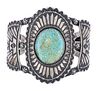 Navajo Leander Tahe Silver & Turquoise Bracelet