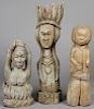 3 Haitian Carved Wood Sculptures