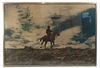 Early 1900's Hand Tinted Montana Cowboy Photograph