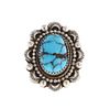 Navajo Scott Skeets Sterling Silver Turquoise Ring