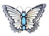 Lakota Turquoise Butterfly Signed Pendant