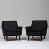 Pair of Fritz Hansen Upholstered Armchairs