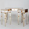 Pair of Mirrored Stands and a Matching Console