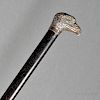 French .800 Silver-mounted Swagger Stick