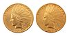 1910 1911 US Indian Head $10 Gold Coin 