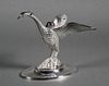 Spanish Figural Bird Silverplate Brandy Warmer