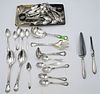 Large Group of Sterling Flatware, to include spoons, forks, serving pieces, two napkin rings, etc. 48.2 t.oz.