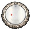 Peggy Page Sterling Silver Round Tray, marked Peggy Page Mexico 925, diameter 14 1/2 inches, 39 t.oz.