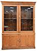 Pine Four Door Cabinet, 19th century, height 90 inches, width 67 inches.