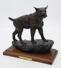 J.C. Dye (born 1948) Bronze Bobcat, signature series 27/60, height 9 inches, Provenance: Estate of James Dana English of New Haven to benefit the New 