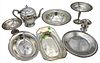 Large Group of Sterling Silver, to include a teapot, bowl, plate, two serving dishes, along with two weighted compotes, 58.2 t.oz. plus two weighted p
