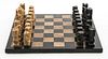 Mexican Modern Manner Carved Marble Chess Set