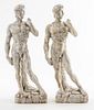 Ceramic Models of Michelangelo's David, Pair